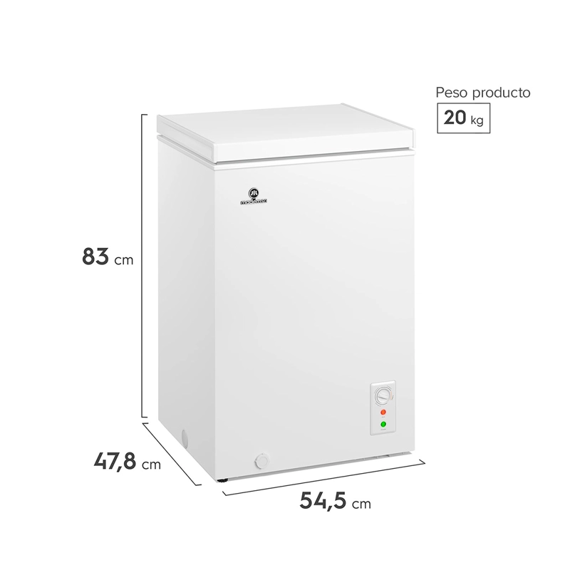 CONGELADOR HORIZONTAL MADEMSA H100 FRÍO DIRECTO BLANCO - 3