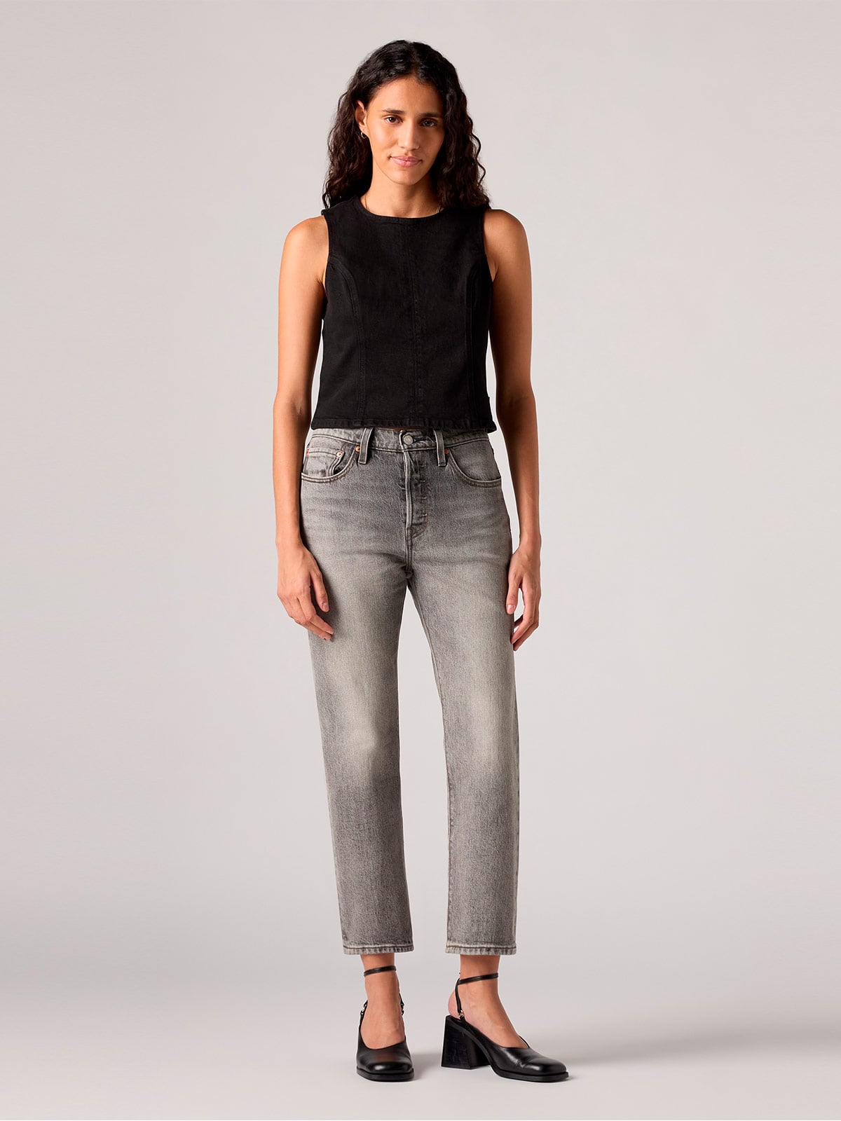 JEANS MUJER LEVI'S ALGODÓN 501 CROP - 1