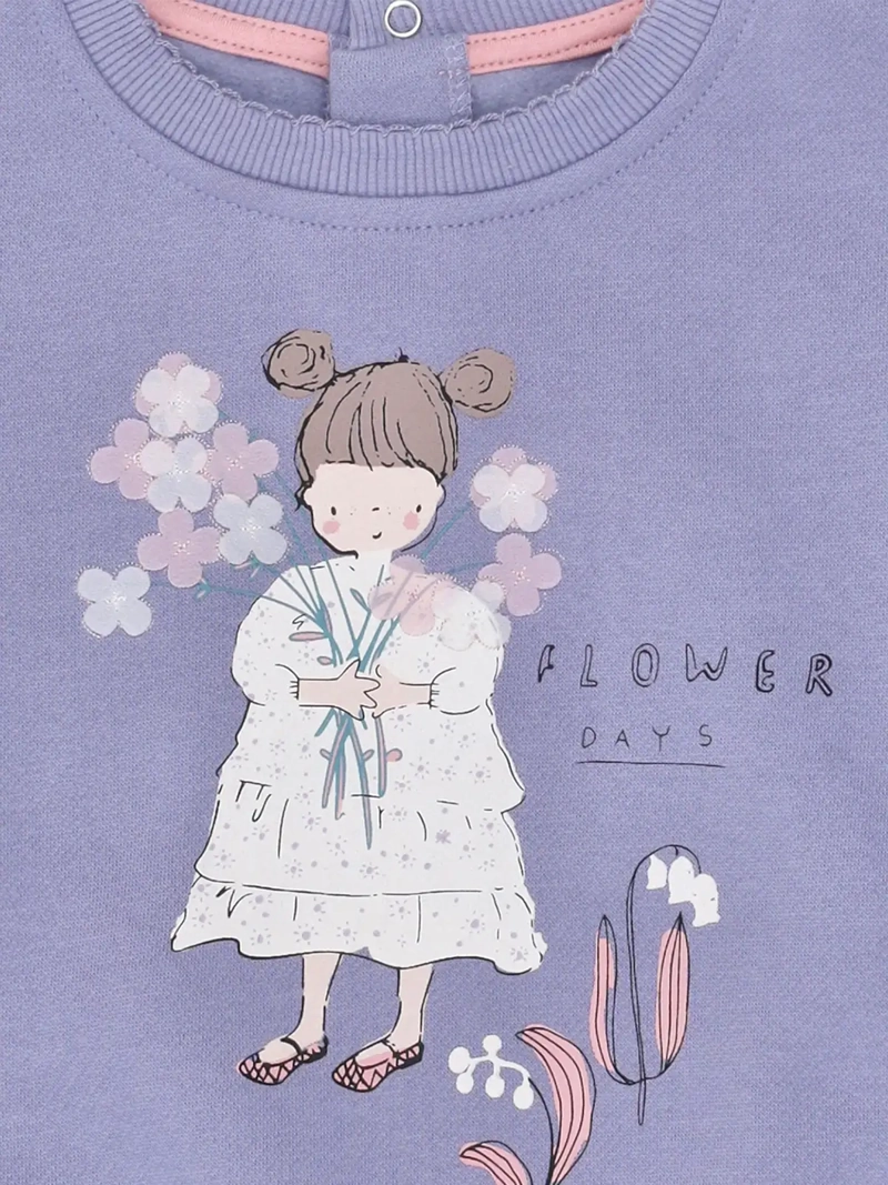POLERÓN NIÑA BABY HARVEST PETALOS ESTAMPADO - 3