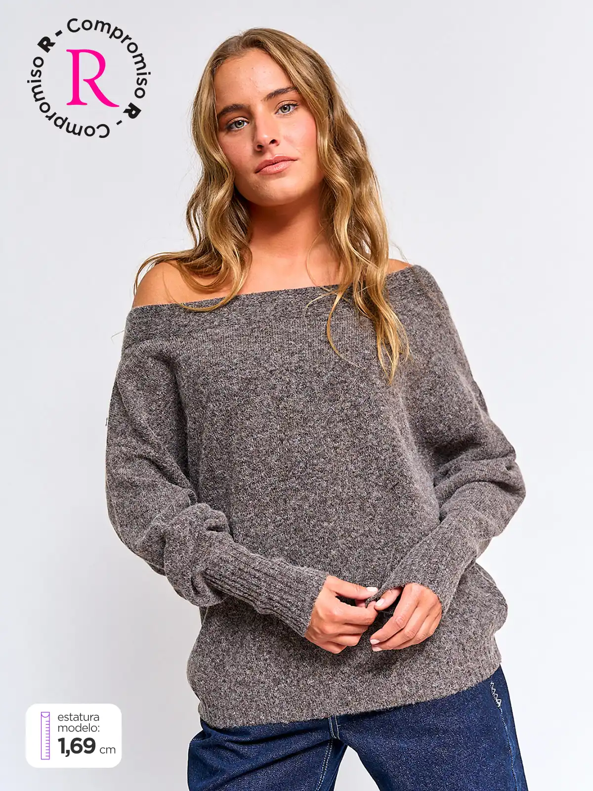 SWEATER MUJER INDEX MANGA LARGA - 1