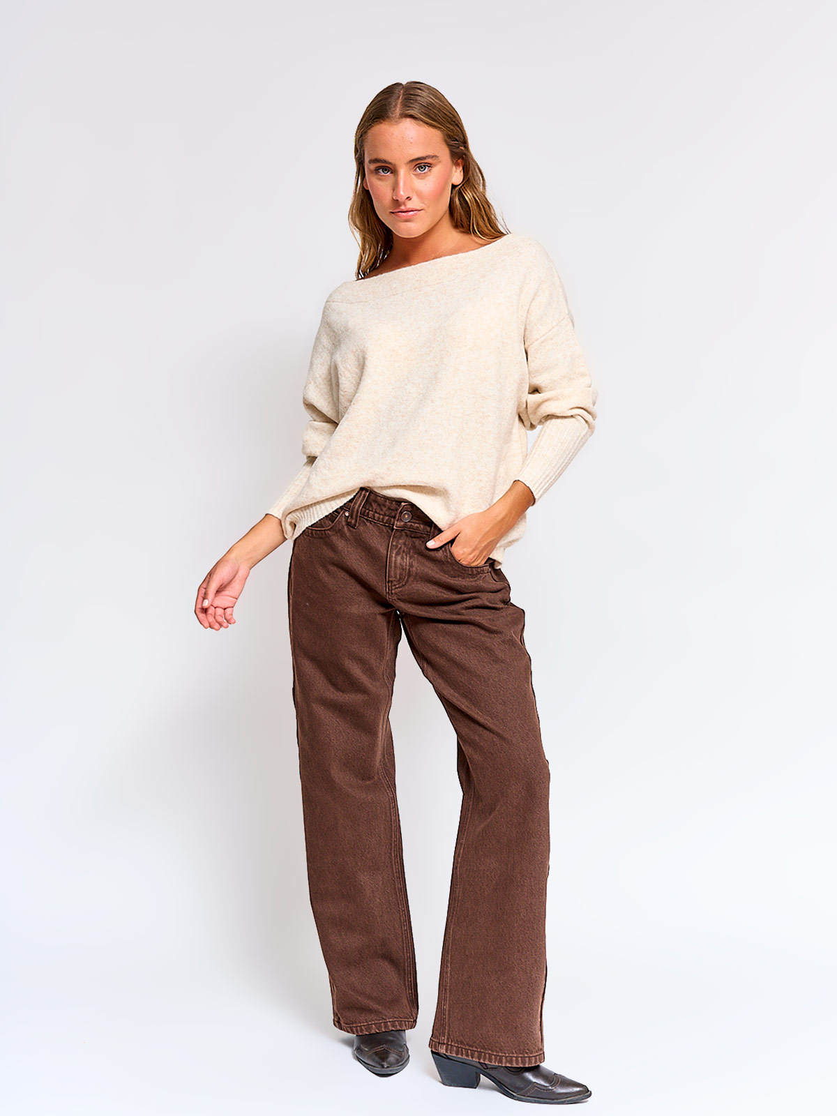 SWEATER MUJER INDEX MANGA LARGA - 4