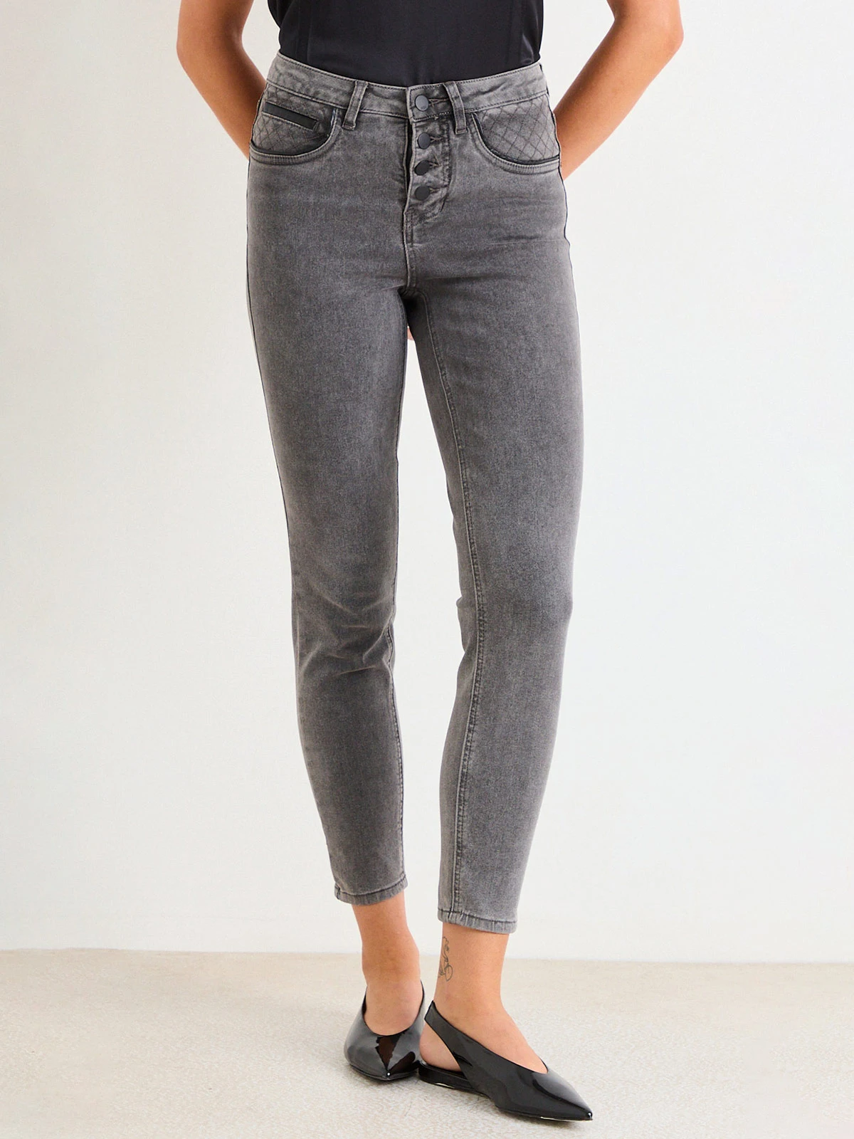 JEANS MUJER ASH ALGODÓN SKINNY BORDADO - 3