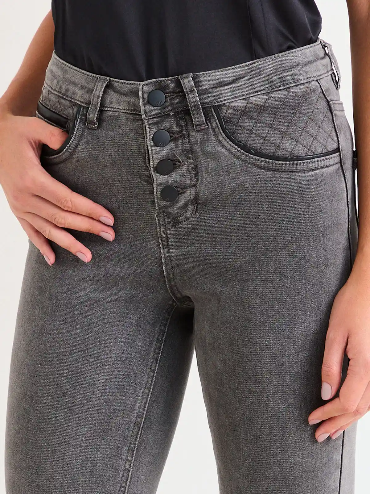 JEANS MUJER ASH ALGODÓN SKINNY BORDADO - 5