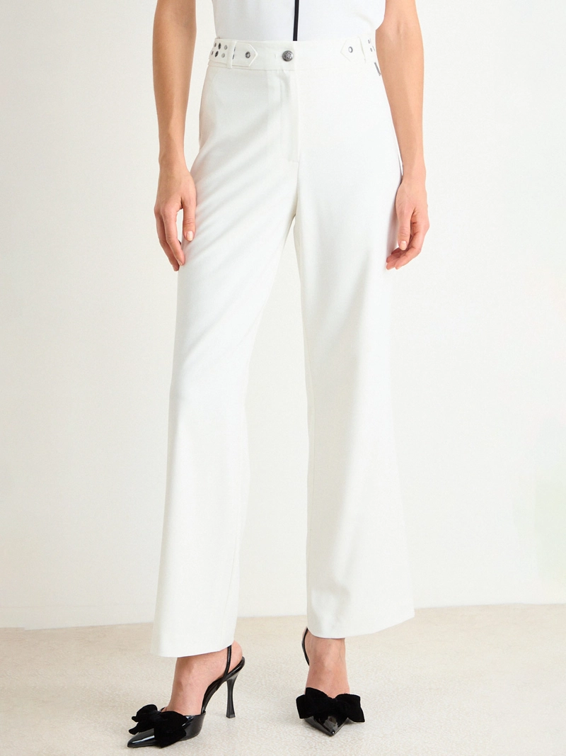 PANTALÓN MUJER ASH FLARE LISO CINTURÓN TACHAS - 3