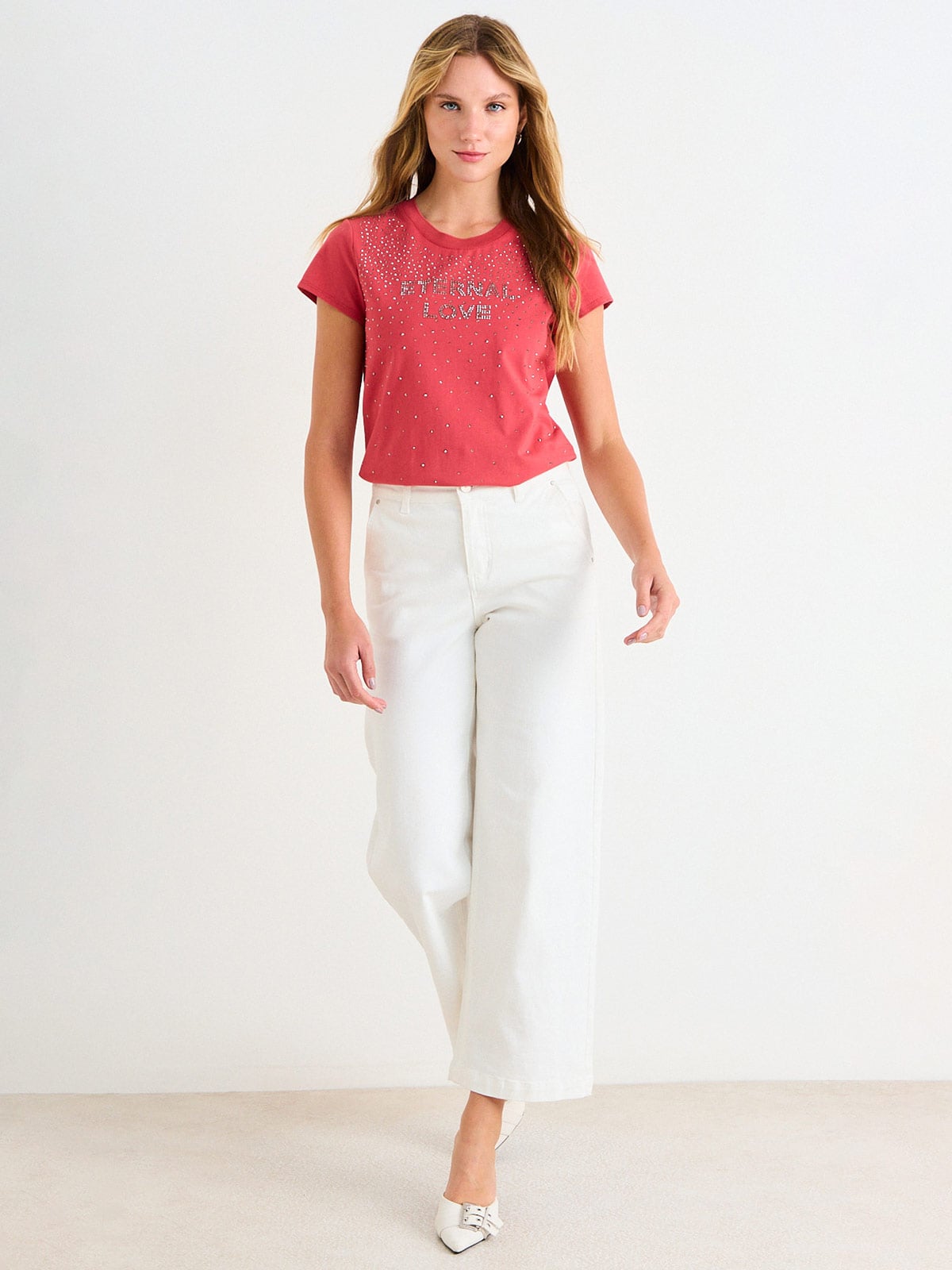 ASH POLERA MUJER ASH ALGODÓN CUELLO REDONDO MANGA CORTA