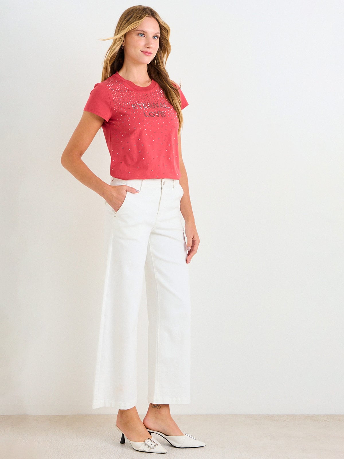 POLERA MUJER ASH ALGODÓN CUELLO REDONDO MANGA CORTA - 2