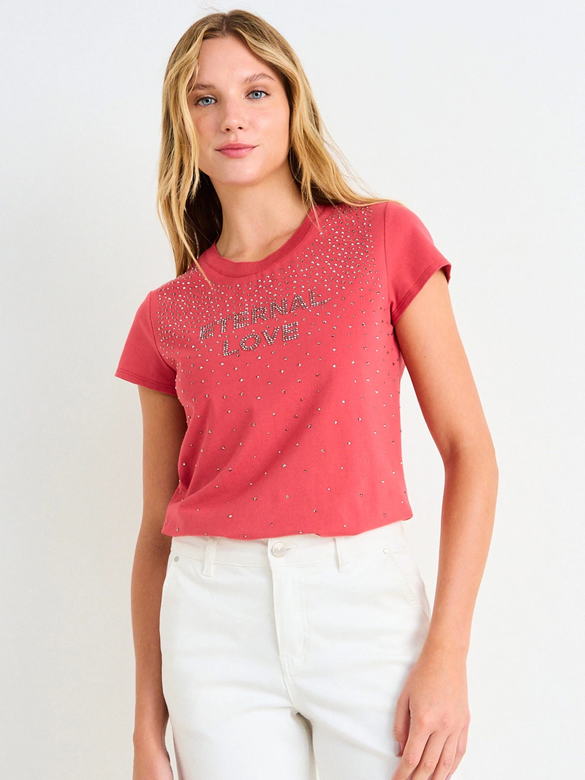 POLERA MUJER ASH ALGODÓN CUELLO REDONDO MANGA CORTA - 3