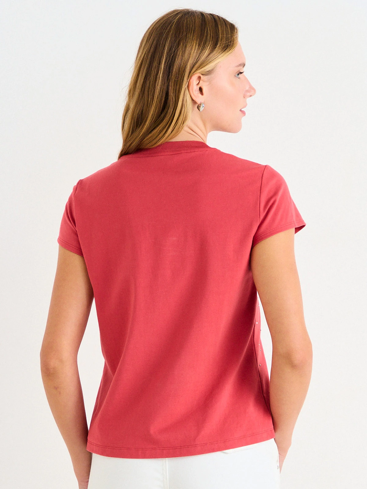 POLERA MUJER ASH ALGODÓN CUELLO REDONDO MANGA CORTA - 4