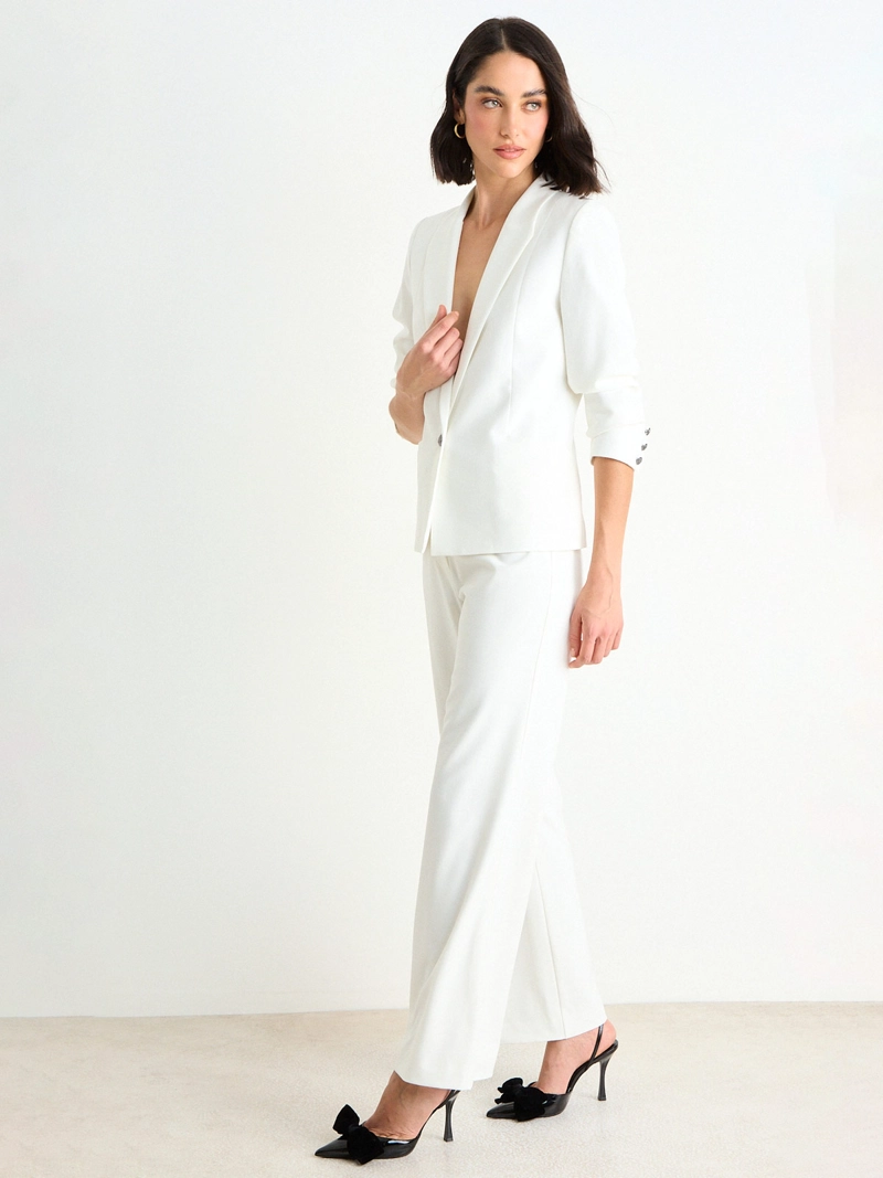 BLAZER MUJER ASH MANGA LARGA LISO BOTÓN - 2