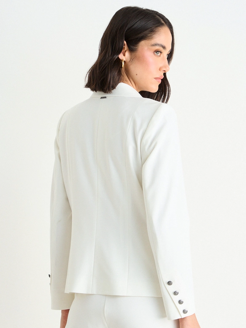 BLAZER MUJER ASH MANGA LARGA LISO BOTÓN - 4