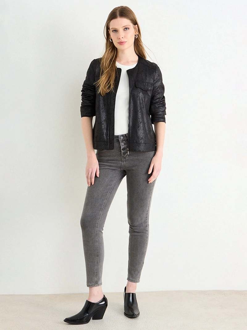 CHAQUETA MUJER ASH MANGA LARGA LISA - 1
