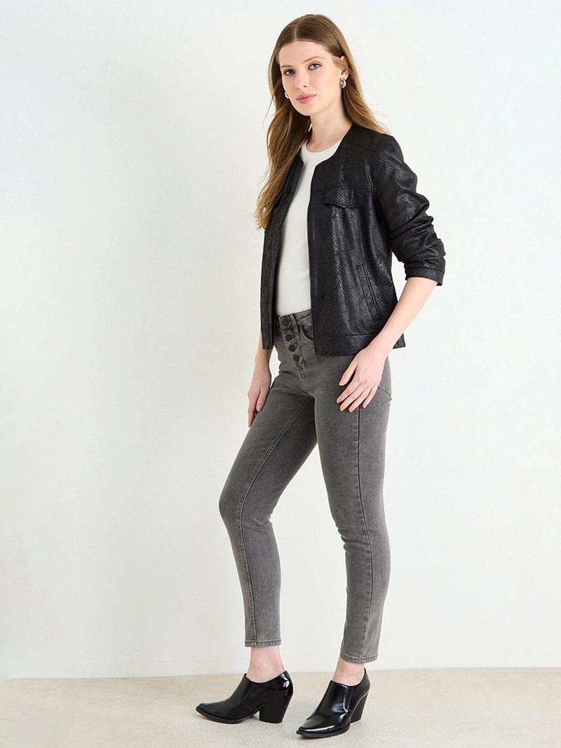 CHAQUETA MUJER ASH MANGA LARGA LISA - 2