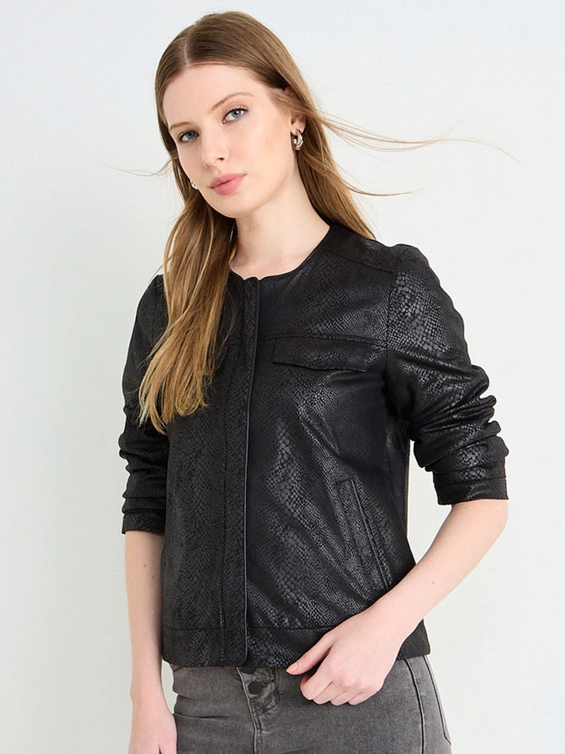 CHAQUETA MUJER ASH MANGA LARGA LISA - 3