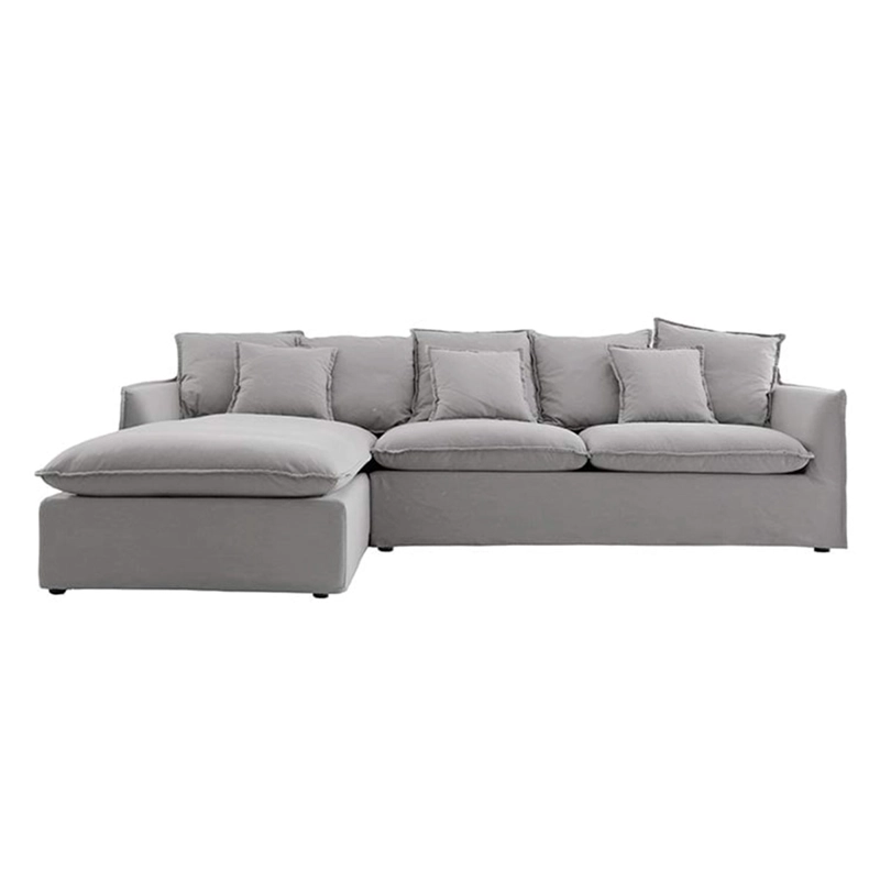 SOFÁ SECCIONAL IZQUIERDO MAISON LINETT STARK 3 CUERPOS LINO GRIS - 1