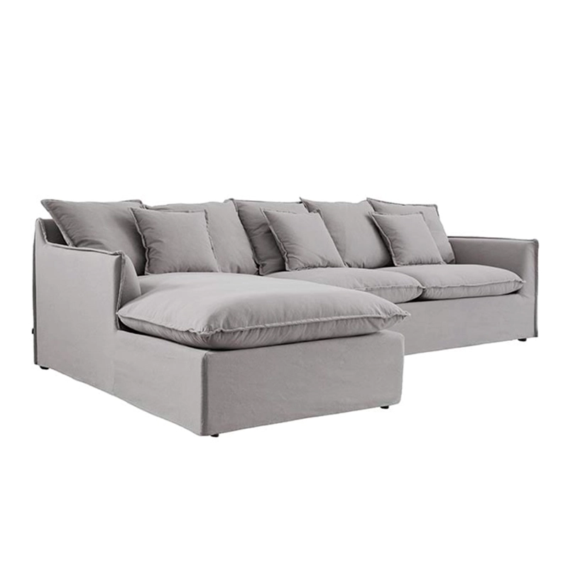 SOFÁ SECCIONAL IZQUIERDO MAISON LINETT STARK 3 CUERPOS LINO GRIS - 2