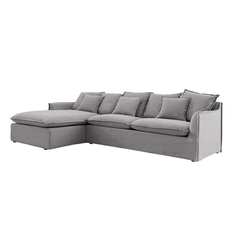 SOFÁ SECCIONAL IZQUIERDO MAISON LINETT STARK 3 CUERPOS LINO GRIS - 3