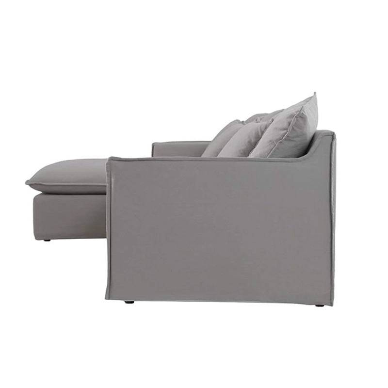 SOFÁ SECCIONAL IZQUIERDO MAISON LINETT STARK 3 CUERPOS LINO GRIS - 4