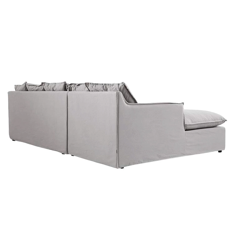 SOFÁ SECCIONAL IZQUIERDO MAISON LINETT STARK 3 CUERPOS LINO GRIS - 5