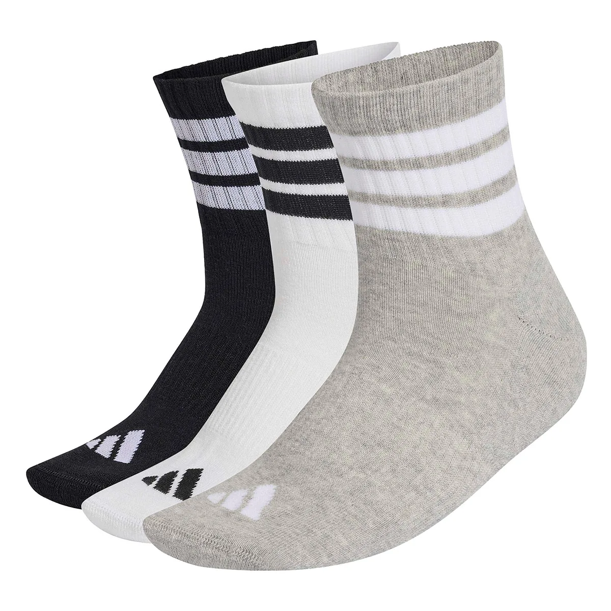 CALCETINES ADIDAS 3 RAYAS CORTE MEDIO - 1