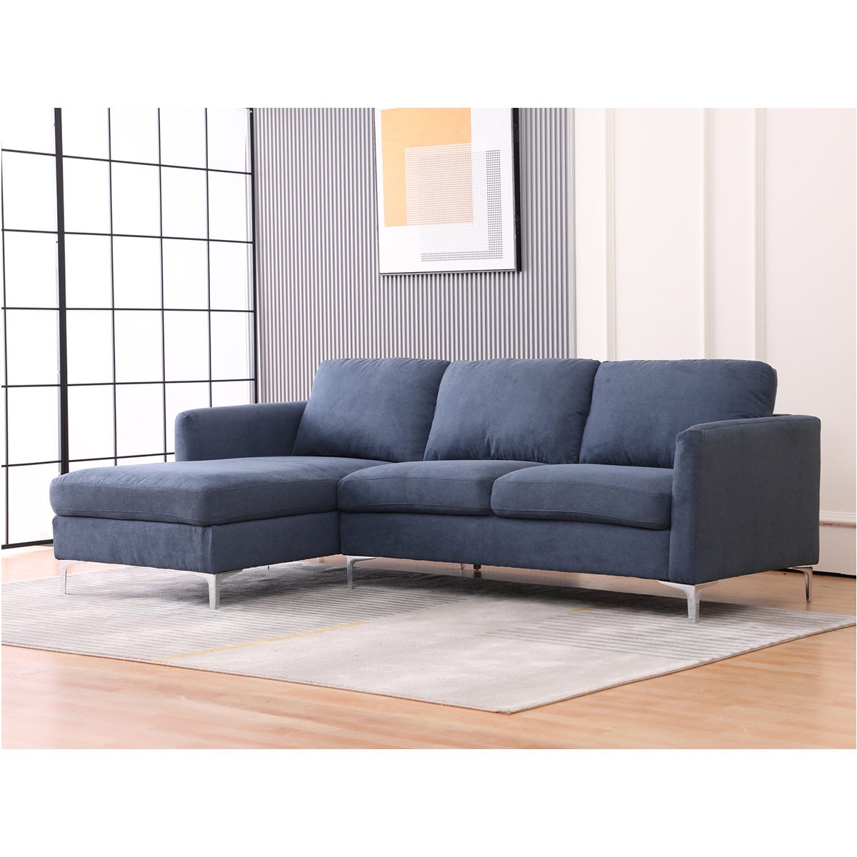 SOFÁ SECCIONAL IZQUIERDO RIPLEY HOME KOLORS AZUL - 1