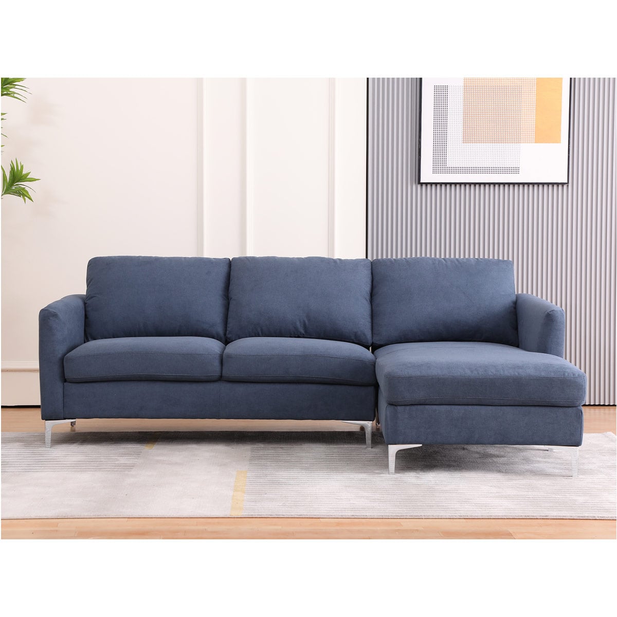 SOFÁ SECCIONAL DERECHO RIPLEY HOME KOLORS AZUL - 2
