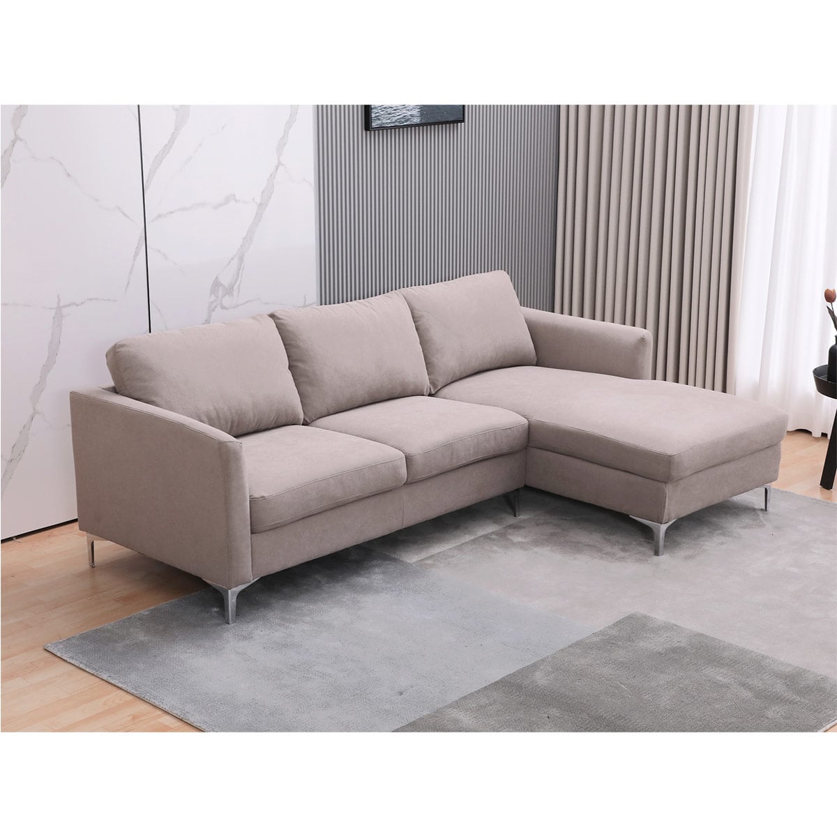 SOFÁ SECCIONAL DERECHO RIPLEY HOME KOLORS TAUPE - 2