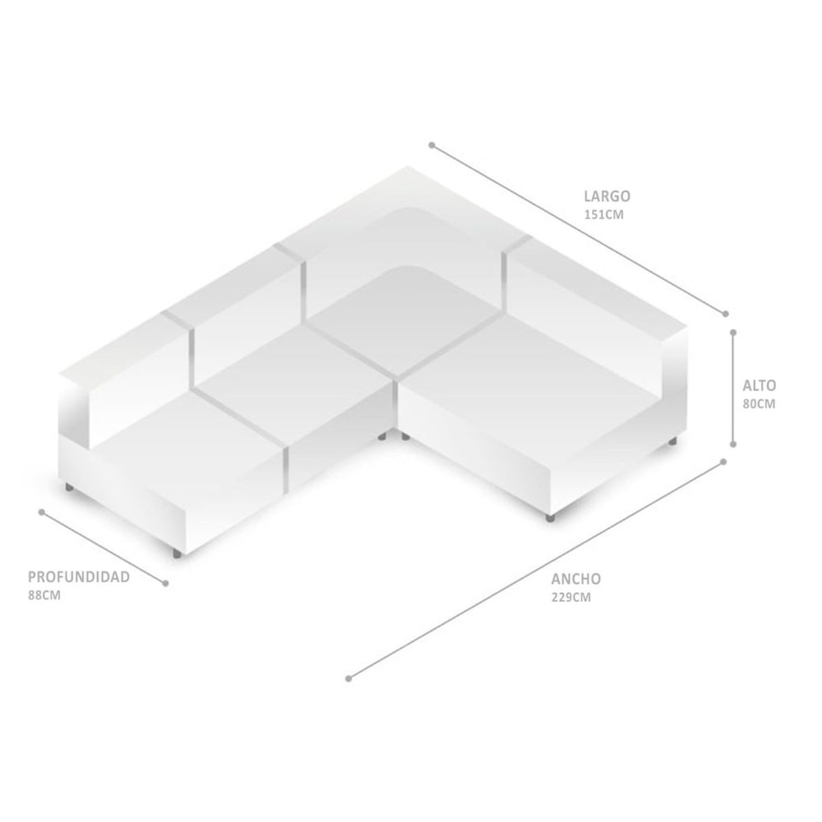 SOFÁ SECCIONAL DERECHO RIPLEY HOME KOLORS TAUPE - 8