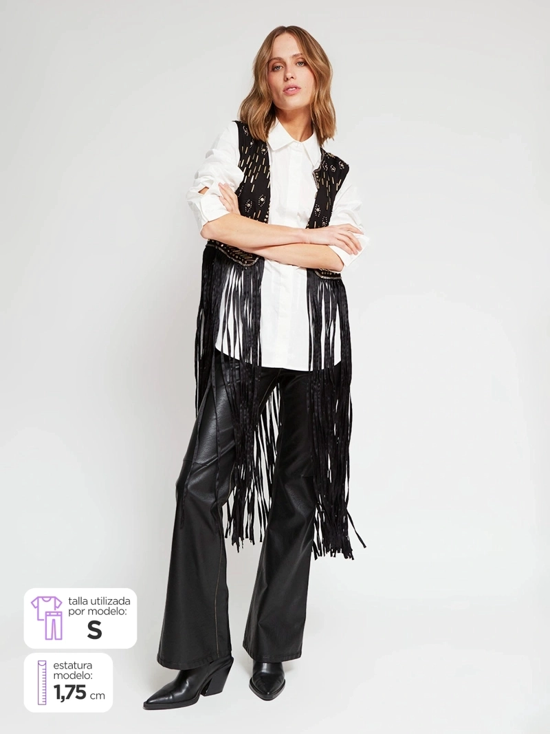CHAQUETA MUJER MARIA CHER X MARQUIS BORDADO FLECOS - 3