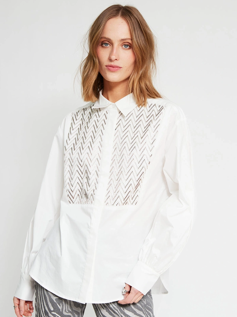 BLUSA MUJER MARIA CHER X MARQUIS ALGODÓN CAMISERA MOSTACILLAS - 2
