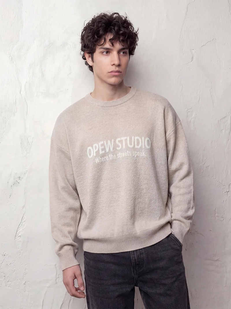 SWEATER HOMBRE INDEX CUELLO REDONDO PRINT - 1