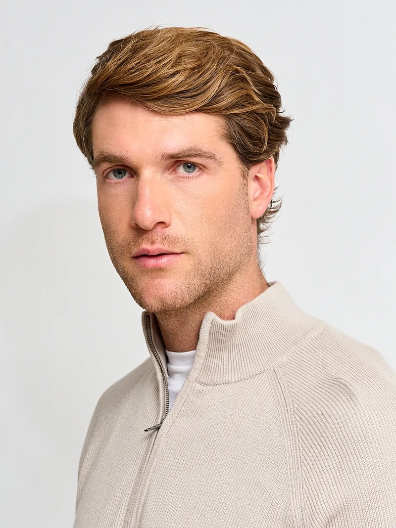 SWEATER HOMBRE MARQUIS ALGODÓN HALF ZIPPER TEXTURA - 3