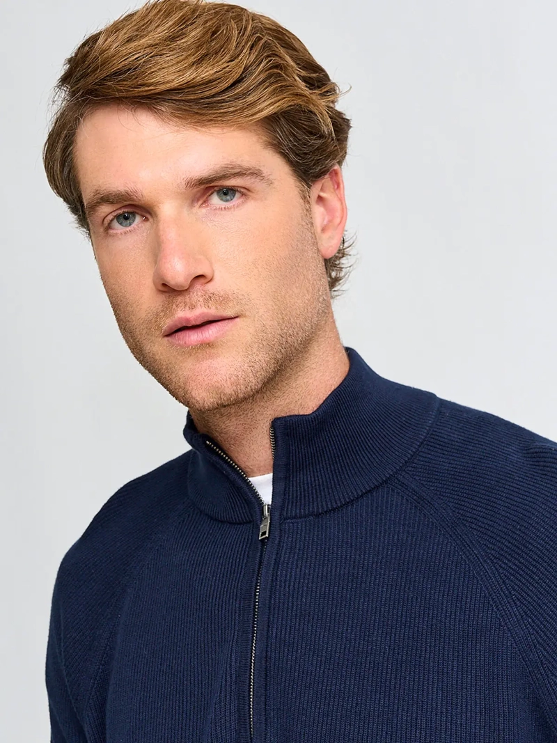 SWEATER HOMBRE MARQUIS ALGODÓN HALF ZIPPER TEXTURA - 3
