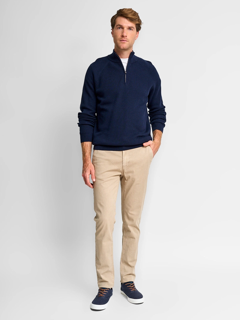 SWEATER HOMBRE MARQUIS ALGODÓN HALF ZIPPER TEXTURA - 4