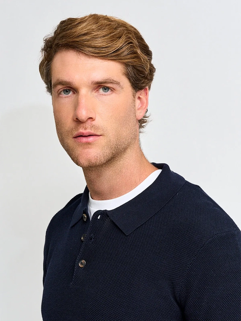 SWEATER HOMBRE MARQUIS ALGODÓN CUELLO POLO TEXTURA - 3