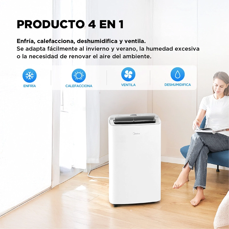 AIRE ACONDICIONADO PORTÁTIL MIDEA 12000 BTU + WIFI MPPXA-12HRN8 - 6