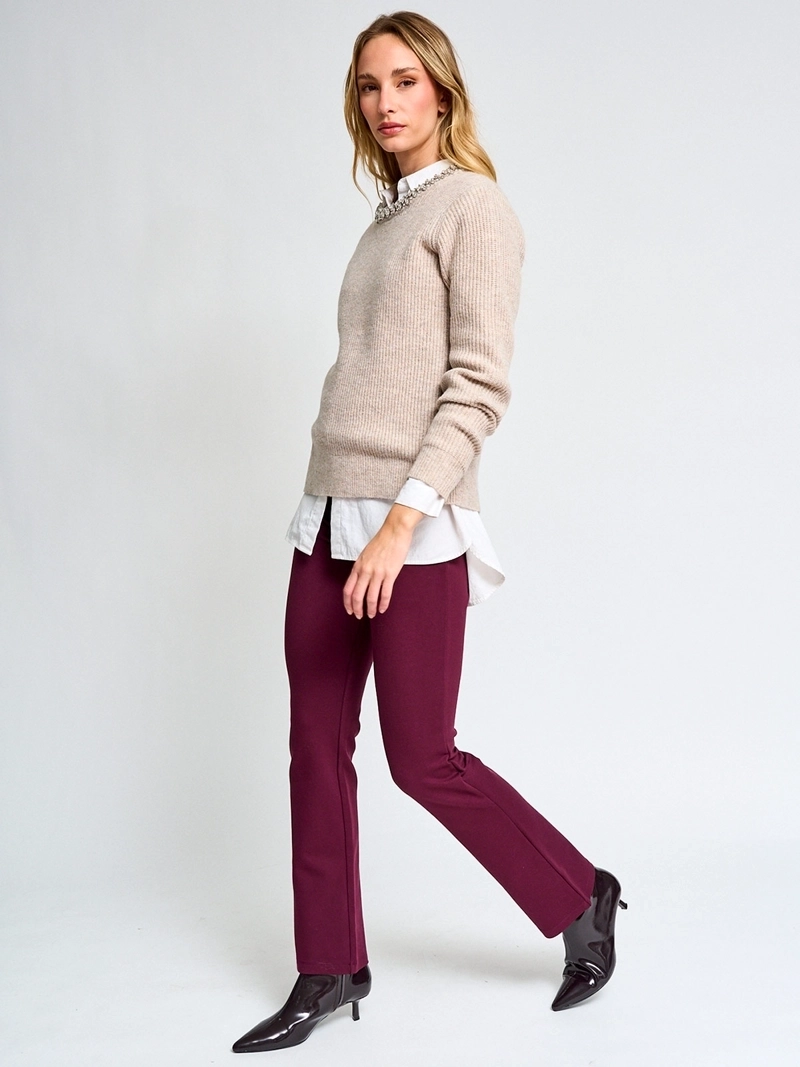SWEATER MUJER CACHAREL LANA CUELLO REDONDO - 4