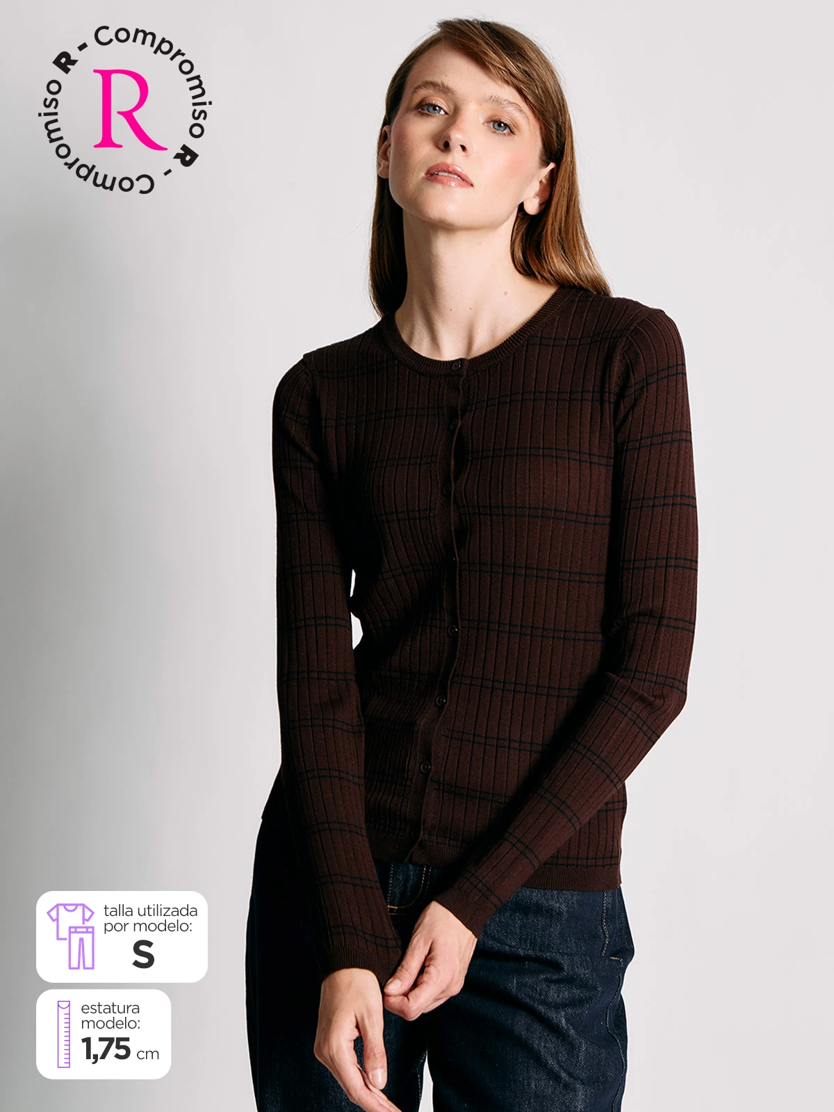 CARDIGAN MUJER MARQUIS ACANALADO RAYAS - 1