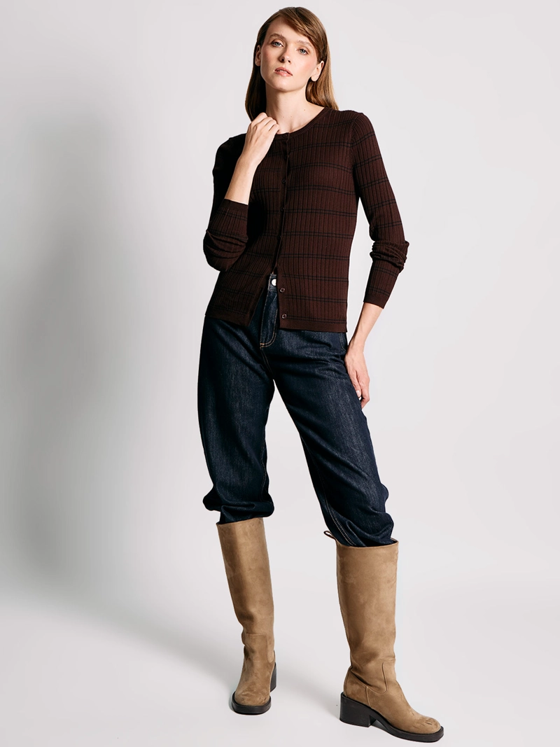 CARDIGAN MUJER MARQUIS ACANALADO RAYAS - 4