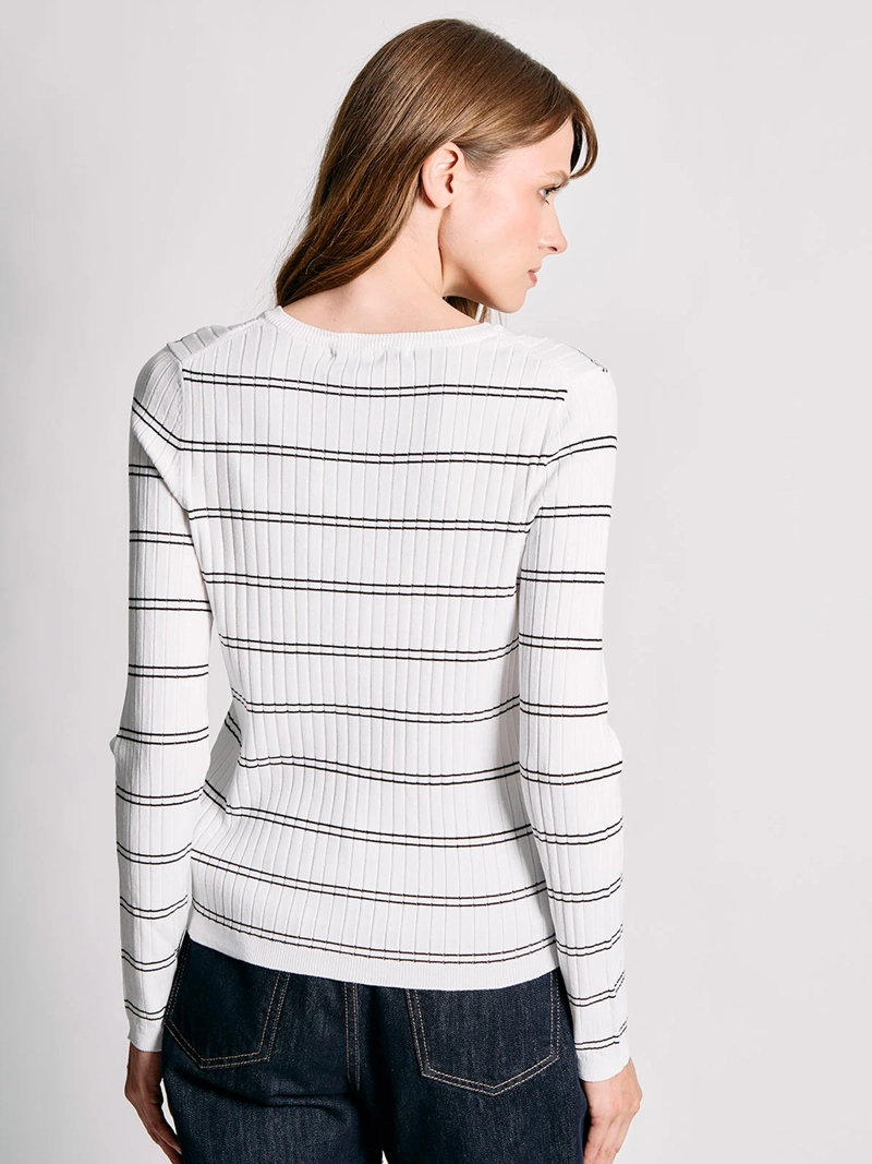 CARDIGAN MUJER MARQUIS ACANALADO RAYAS - 2