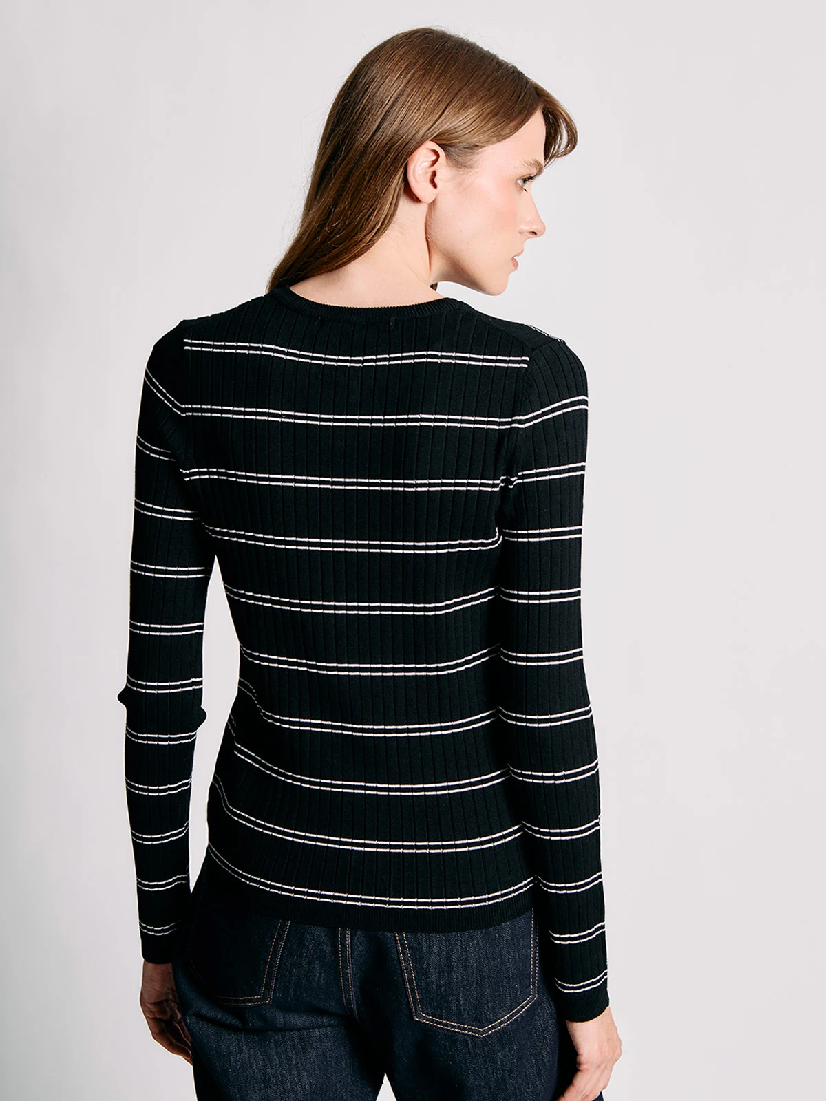 CARDIGAN MUJER MARQUIS ACANALADO RAYAS - 2