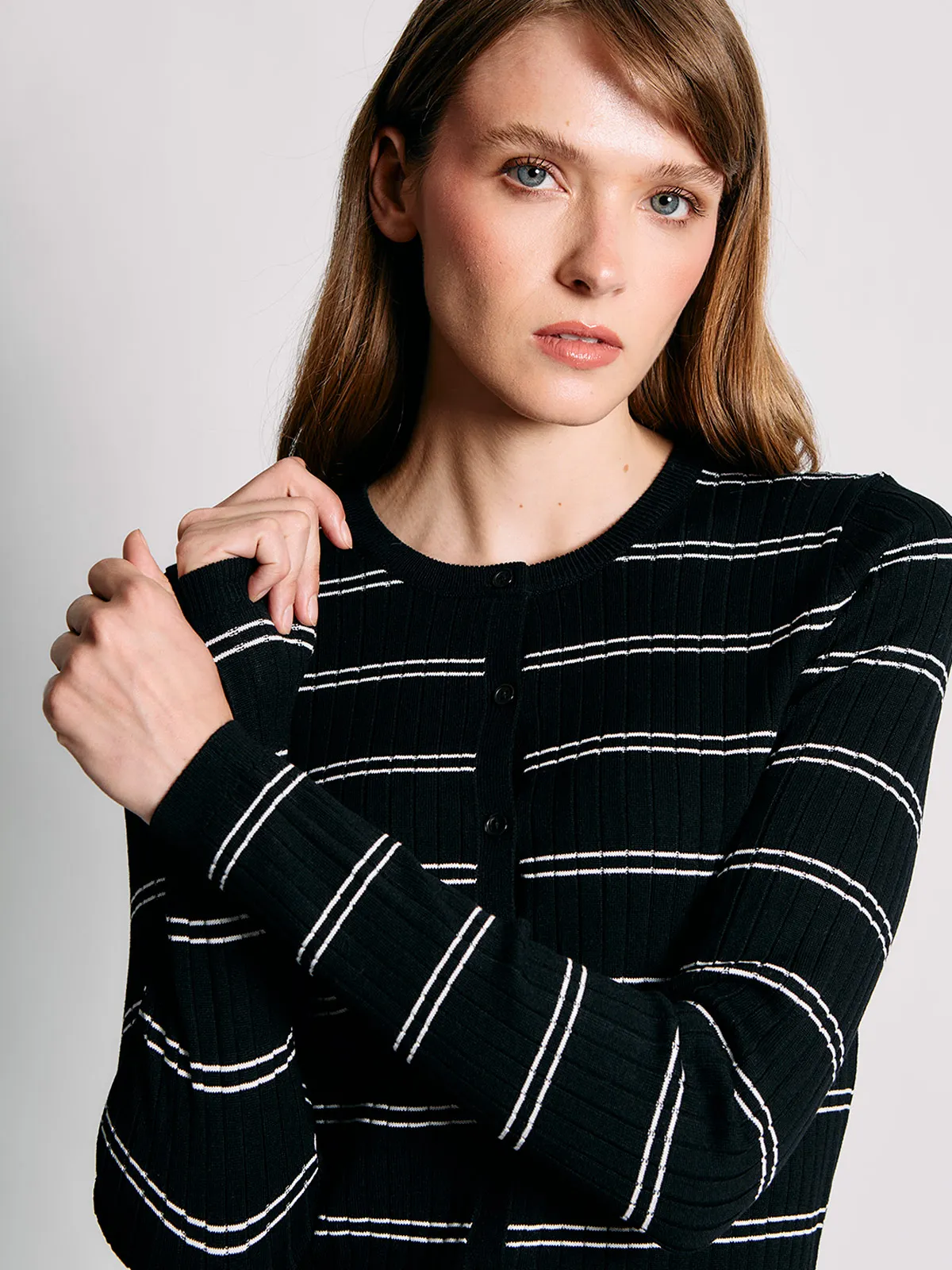 CARDIGAN MUJER MARQUIS ACANALADO RAYAS - 3