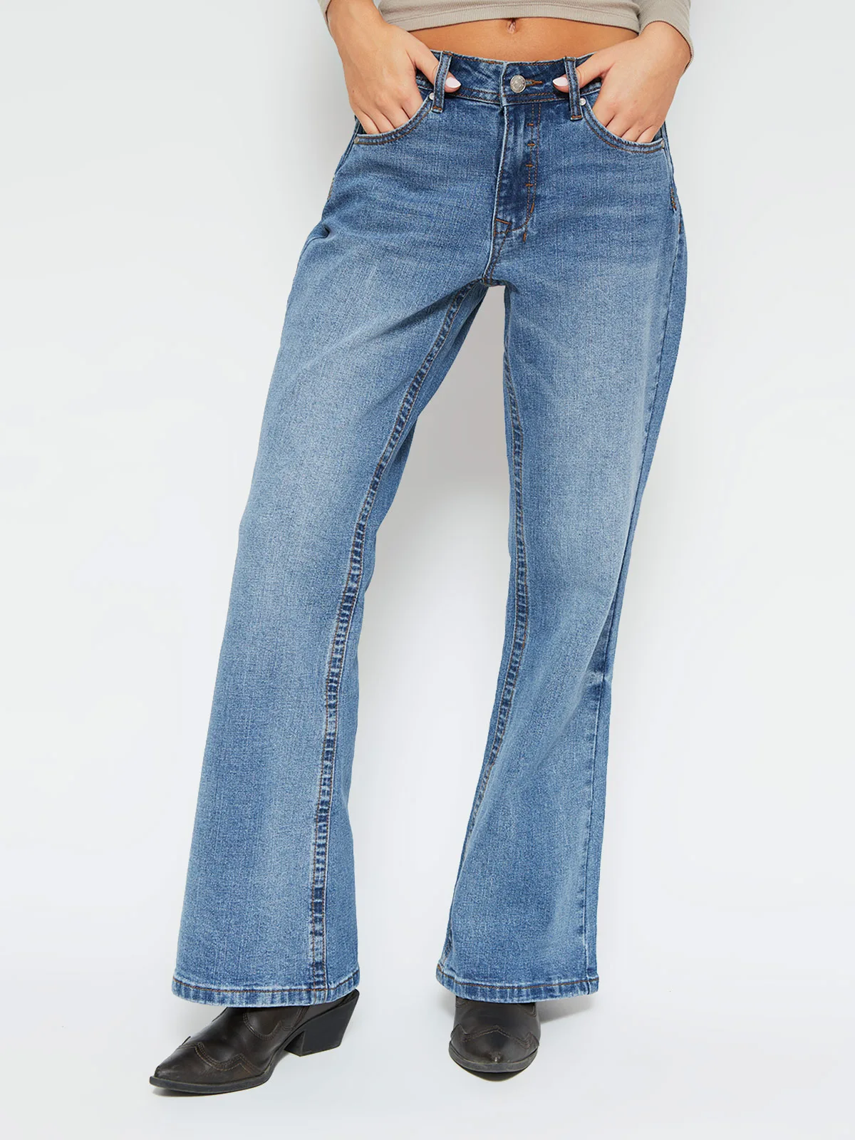 JEANS MUJER INDEX ALGODÓN RELAX FLARE - 2