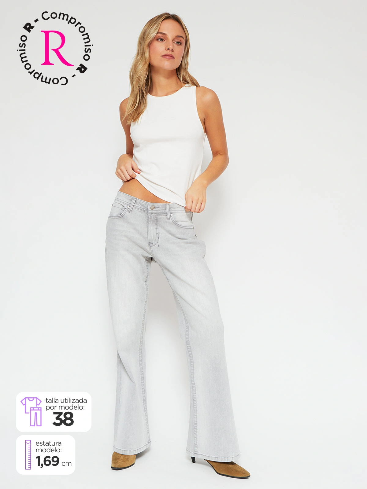 JEANS MUJER INDEX ALGODÓN RELAX FLARE - 1