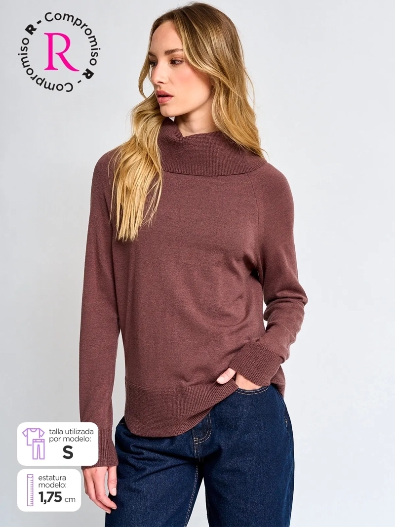 SWEATER MUJER AZIZ CUELLO TORTUGA - 1