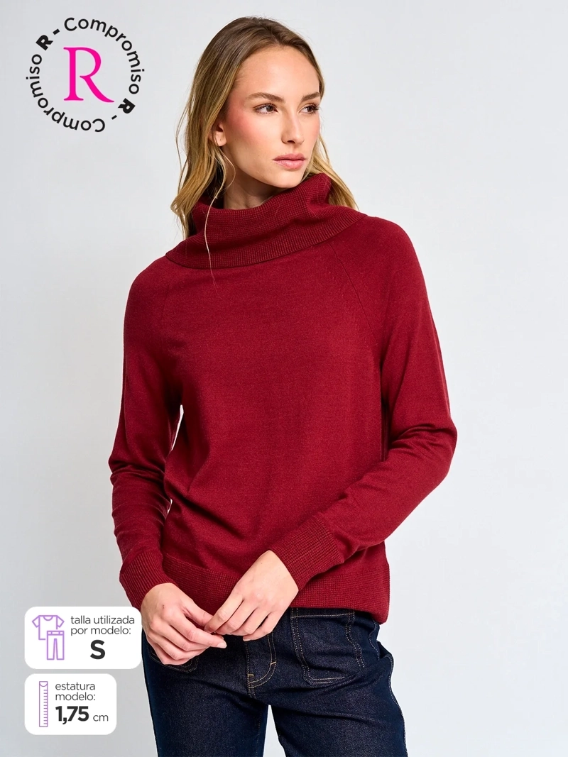 SWEATER MUJER AZIZ CUELLO TORTUGA - 1