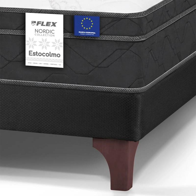 CAMA EUROPEA FLEX ESTOCOLMO 2 PLAZAS + RESPALDO LORRAIN - 3