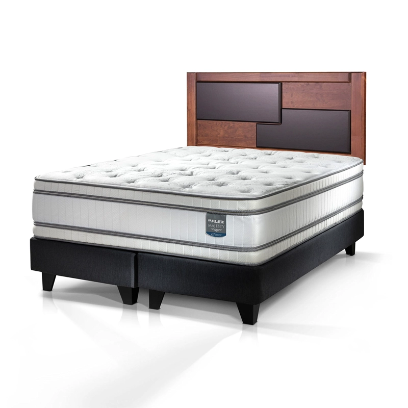 CAMA EUROPEA FLEX MAJESTY 2 PLAZAS + RESPALDO COLONIA - 2