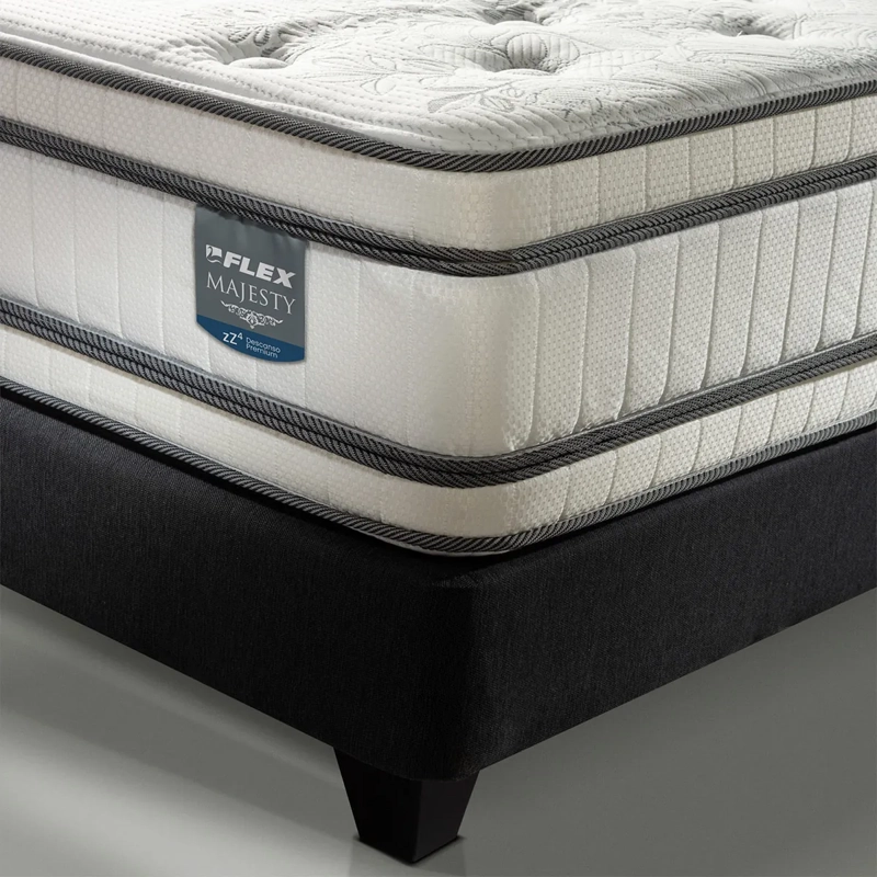 CAMA EUROPEA FLEX MAJESTY 2 PLAZAS + RESPALDO COLONIA - 3