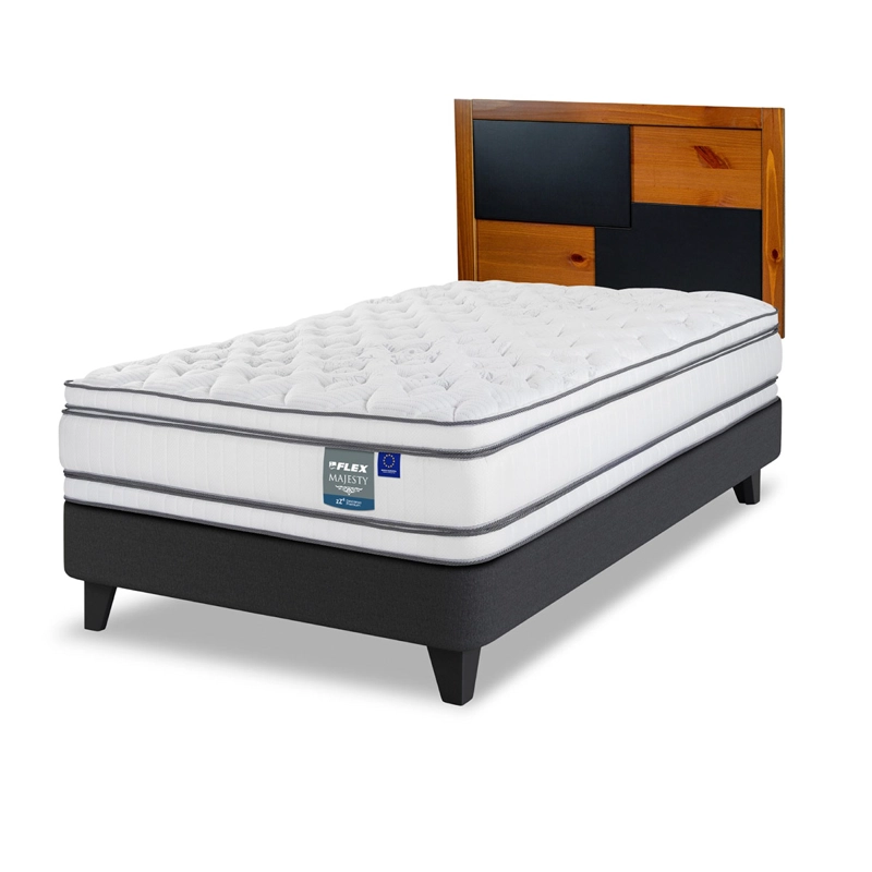 CAMA EUROPEA FLEX MAJESTY 1.5 PLAZAS + RESPALDO COLONIA - 2