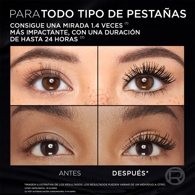 MASCARA DE PESTAÑAS L'ORÉAL PARIS PANORAMA ALL NIGHT BLACK 9.9 ML - 9